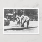 下水道へのウイスキーの注ぎ込み禁止ヴィンテージ ポストカード (正面)