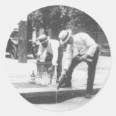 下水道へのウイスキーの注ぎ込み禁止ヴィンテージ ラウンドシール (正面)