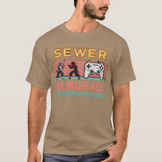 下水道サムライ レトロビデオゲーム フレンド Tシャツ
