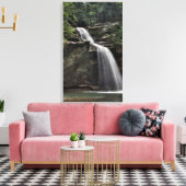 下滝、オハイオ州のオールドマンズケイブ、ホッキングヒルズ キャンバスプリント (インサイチュ (リビング))