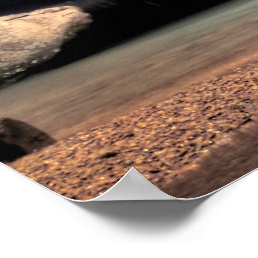 下滝、オハイオ州のオールドマンズケイブ、ホッキングヒルズ ポスター (角)