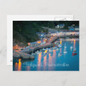 下町葉書、フィッシュガード、刺繍料 ポストカード (正面/裏面)