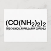 下痢おもしろい葉書の化学式 ポストカード (正面)