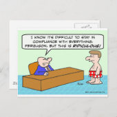 下着の男はコンプライアンス違反 ポストカード (正面/裏面)