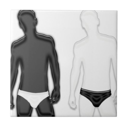 下着の男性 タイル (正面)