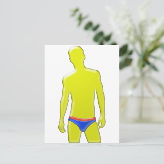 下着の男 ポストカード (スタンド正面)