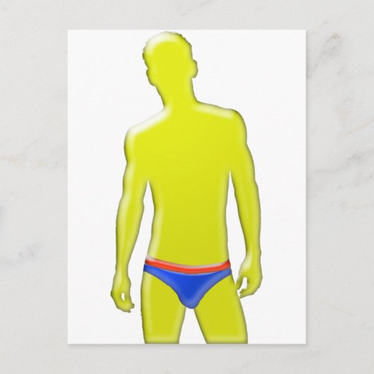 下着の男 ポストカード (正面)