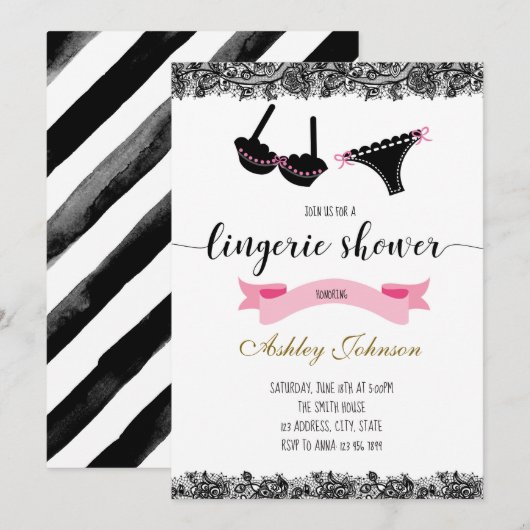 下着の言葉の招待 招待状 (正面/裏面)