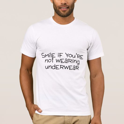 下着を身に着けていなければスマイル Tシャツ (正面)