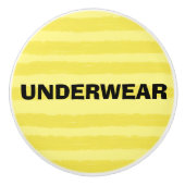 下着イエローウォーターストライプカラーのセラミックノブ セラミックノブ (正面)