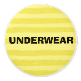 下着イエローウォーターストライプカラーのセラミックノブ セラミックノブ