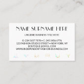 下着ガーリーランジェリー衣料品店 名刺 (裏面)