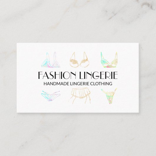下着ガーリーランジェリー衣料品店 名刺 (正面)