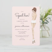 下着レースランジェリーの新婦ブライダルシャワー 招待状 (スタンド正面)