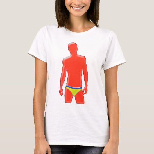 下着姿の男性 Tシャツ (正面)