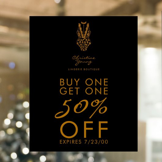 下着専門店ランジェリーブティック大売出し ポスター