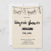 下着素朴シャワーパーティの招待状 招待状 (正面)