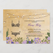 下着 シャワーブライダル ブライズシャワー パーティー招待 招待状 (正面/裏面)