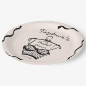 下着 ブライダルシャワー 波型の境界線 スケッチ ペーパープレート (アングル)