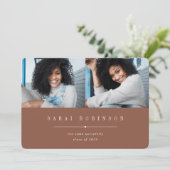 下線 |写真シンプル2枚の卒業 案内状 (スタンド正面)