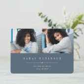 下線 |写真シンプル2枚の卒業 案内状 (スタンド正面)