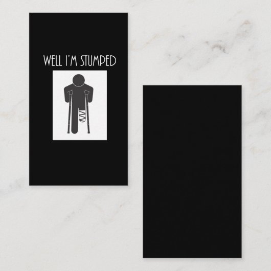 下肢おもしろい切断回復肢切断者が回復 名刺 (正面/裏面)