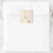 下肢の勉強と足 スクエアシール (バッグ)