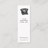 下草のタイプライターの作家 スキニー名刺 (正面)