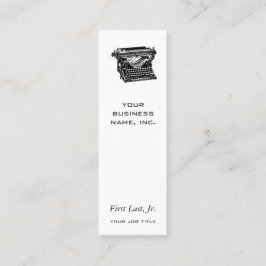 下草のタイプライターの作家 スキニー名刺