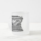 下草のタイプライターの作家 フロストグラスマグカップ (正面左)