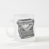 下草のタイプライターの作家 フロストグラスマグカップ (左)