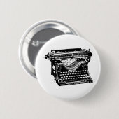 下草のタイプライターの作家 缶バッジ (正面&裏面)