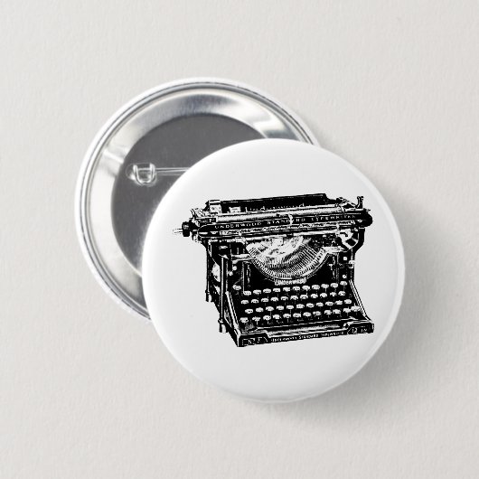 下草のタイプライターの作家 缶バッジ (正面&裏面)