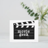 下見板を持つ映画ギーク ポストカード (スタンド正面)