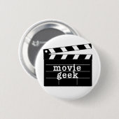 下見板を持つ映画ギーク 缶バッジ (正面&裏面)