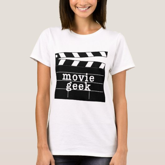 下見板を持つ映画ギーク Tシャツ (正面)