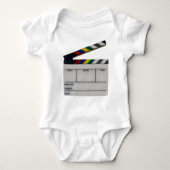 下見板映画映画製作者の石板 ベビーボディスーツ (正面)