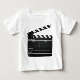 下見板映画石板のクラッパーのフィルム ベビーTシャツ