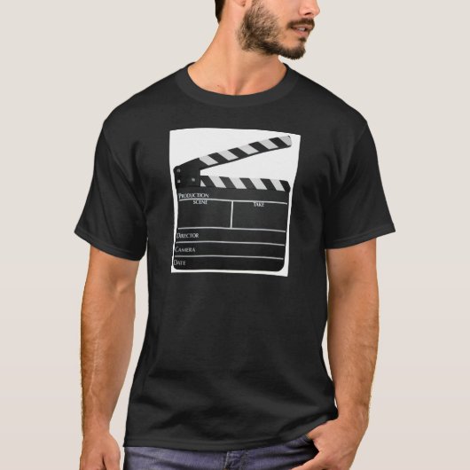 下見板映画石板のクラッパーのフィルム Tシャツ (正面)