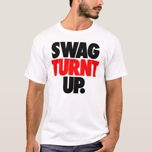 下記によってスワッグTurnt: Trenz Unltd。 白いティー Tシャツ (正面)