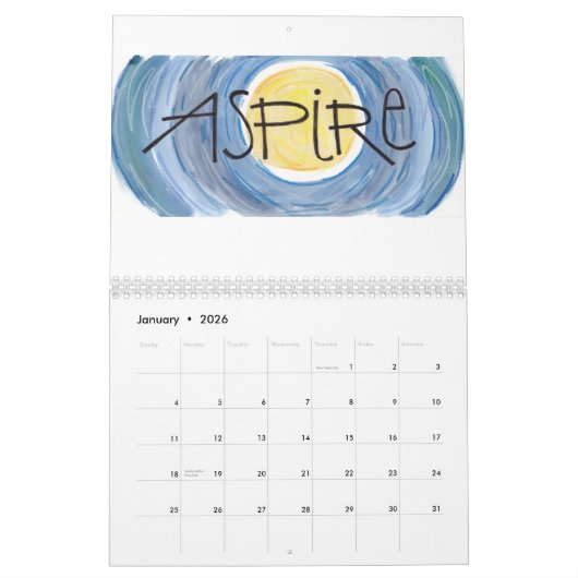 下記によって住む単語: 月1ワード カレンダー (1月 2026)