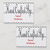 下記によって制作される手: 名刺 (正面/裏面)