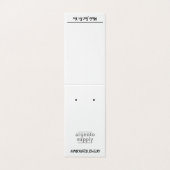 下部に画像を有する縦型テントイヤリングカード 名刺 (外部フラット)