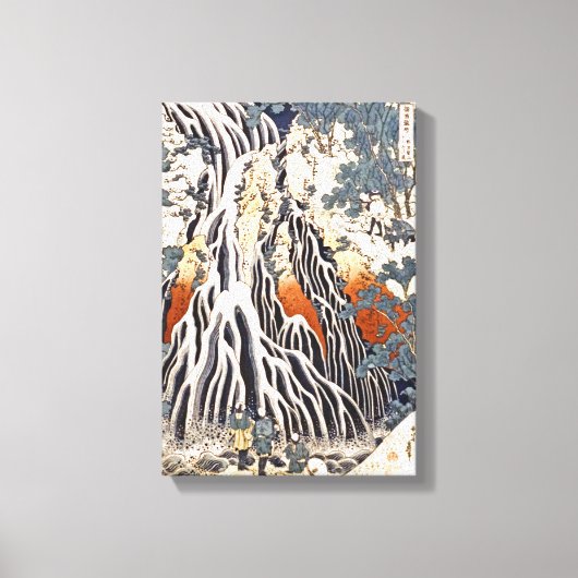 下野の山黒神の霧降の滝 キャンバスプリント (正面)