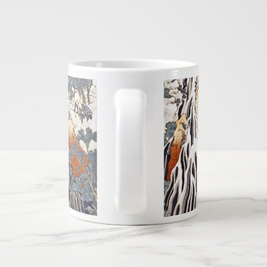 下野の山黒神の霧降の滝 ジャンボコーヒーマグカップ (裏面)