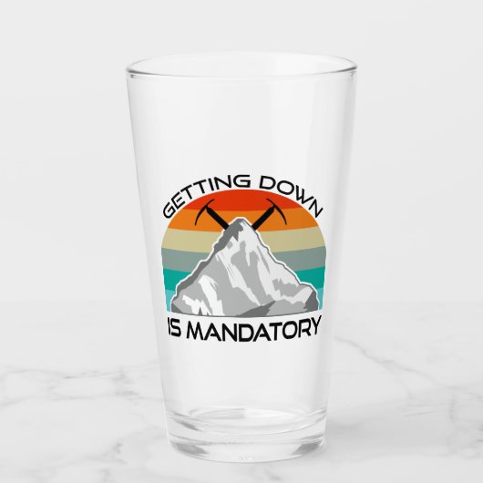 下降りは必須の山登山 タンブラーグラス (正面)