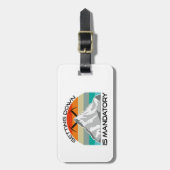 下降りは必須の山登山 ラゲッジタグ (正面縦)