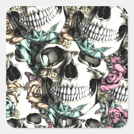 下降バラスカルと蝶。 スクエアシール (正面)