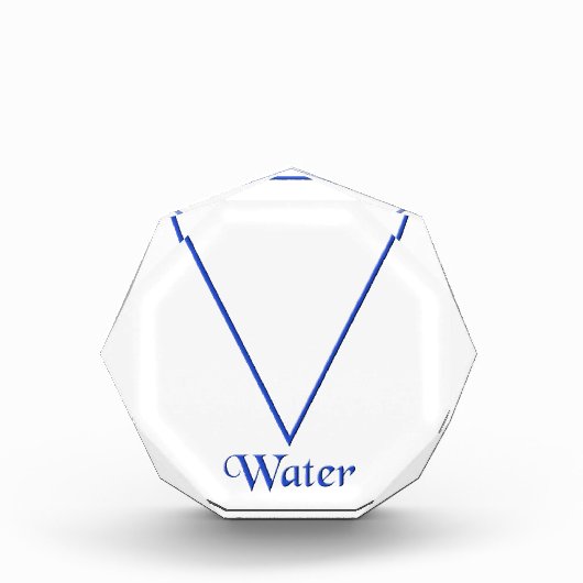 下降水異教の要素記号 フォトブロック (正面)