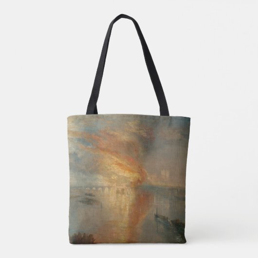 下院の燃え盛り – ターナー トートバッグ (裏面)